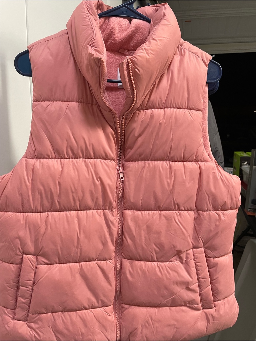 Old Navy Coral Pink Quilted Puffer Vest